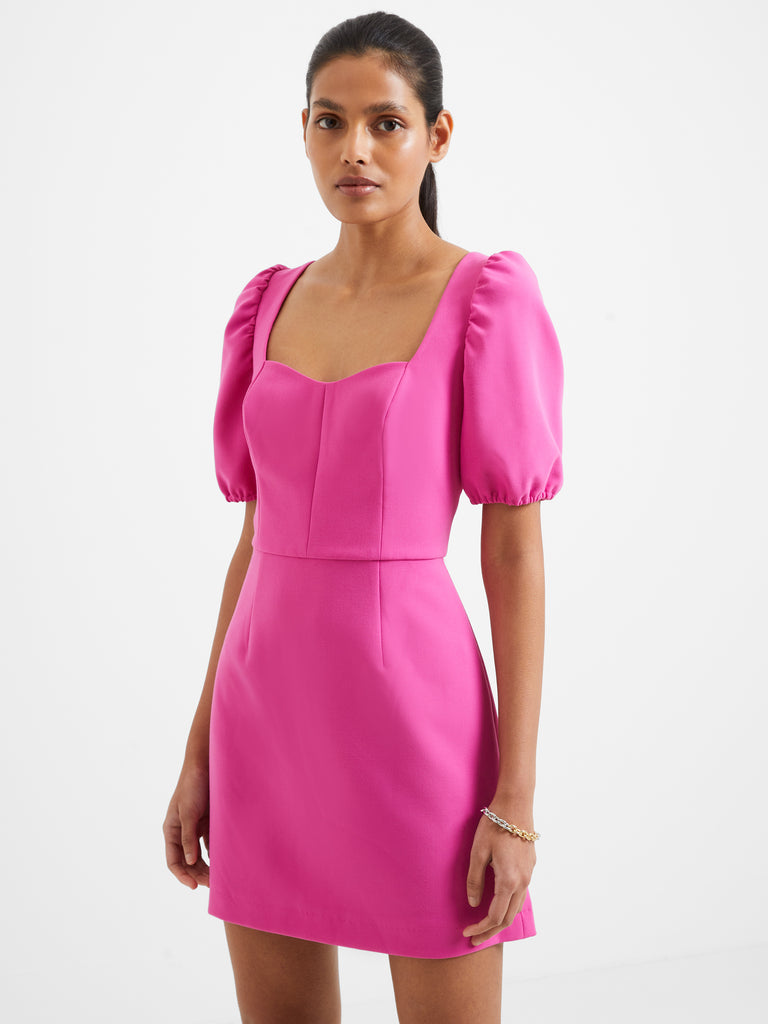 Berina Whisper Puff Sleeve Dress Wild Rosa | French Connection US