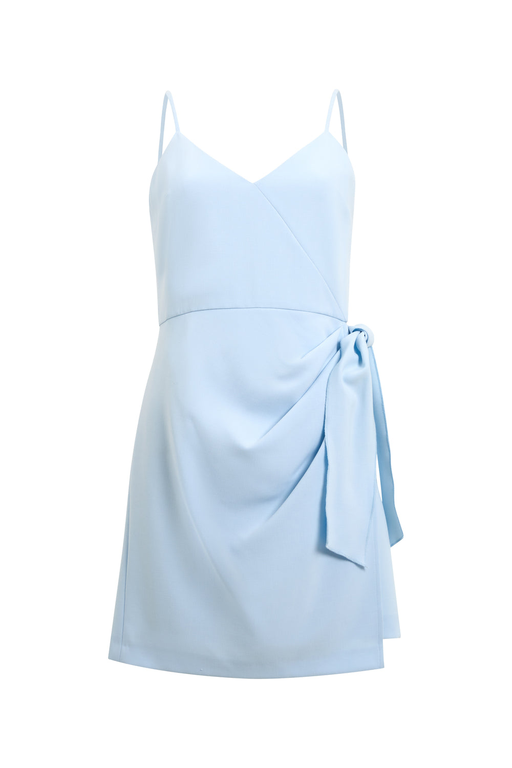 Whisper V Neck Bow Envelope Dress Light Dream Blue | French Connection US