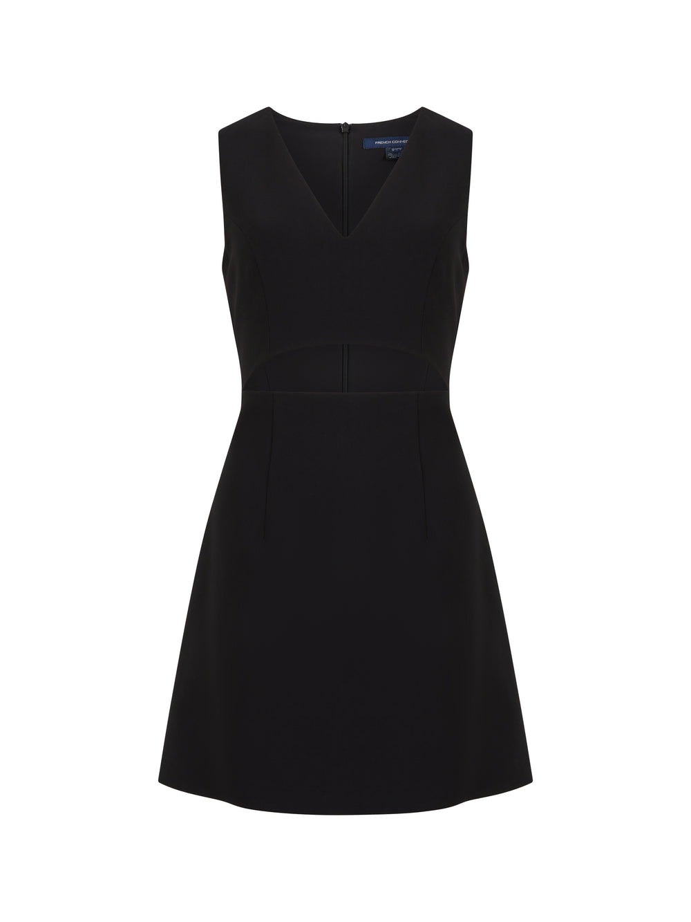 Whisper V Neck Cut Out Dress Black French Connection US