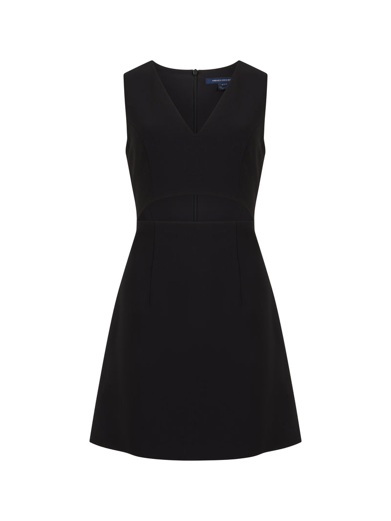Whisper V Neck Cut Out Dress Black | French Connection US