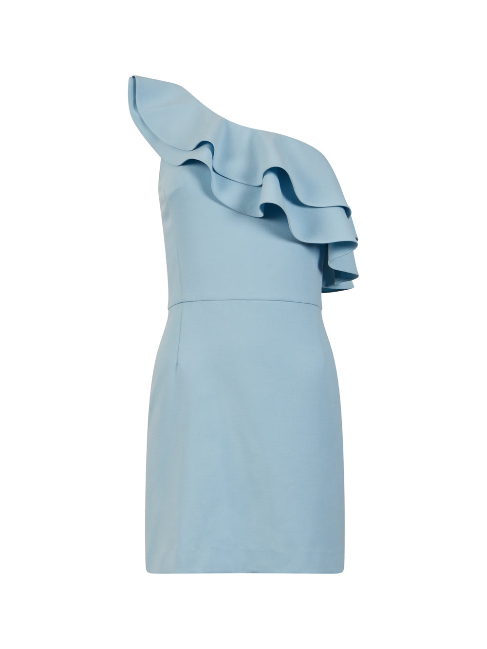 Whipser Asymmetric Ruffle Dress Forget Me Not | French Connection US