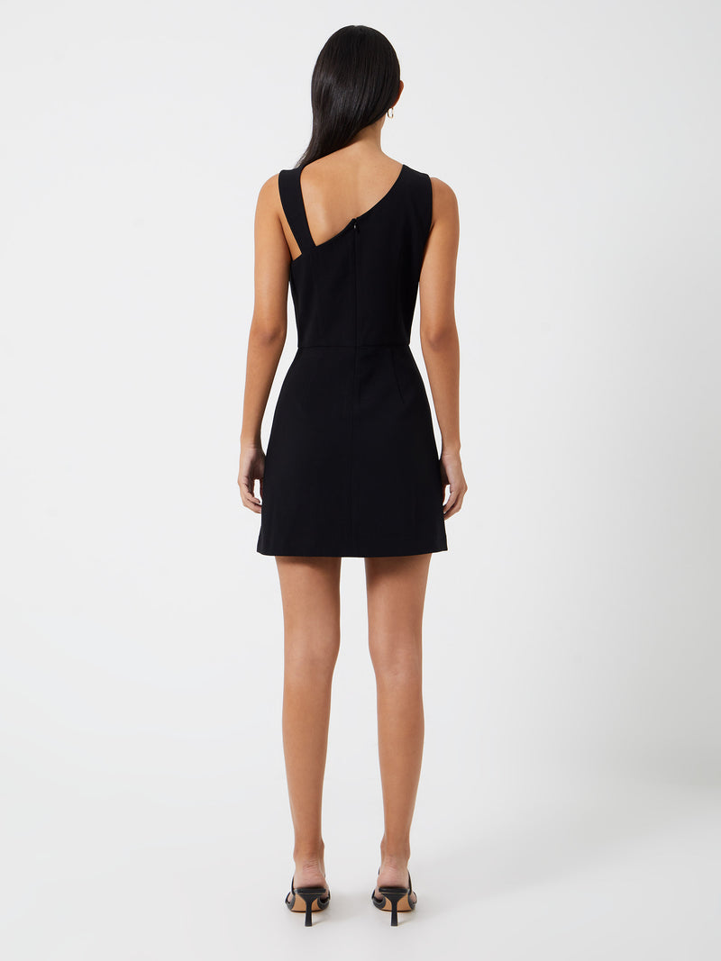 Whisper Asymmetric Neck Dress Black | French Connection US