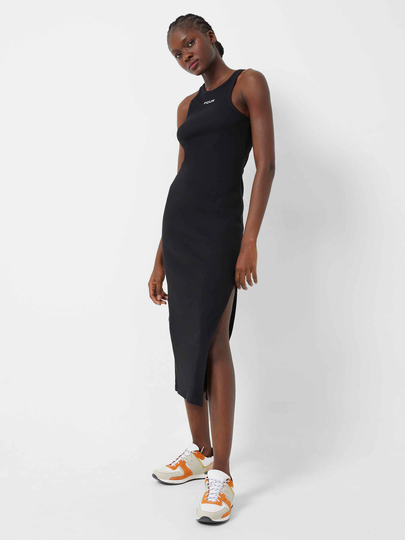FCUK Ribbed Racer Midi Dress