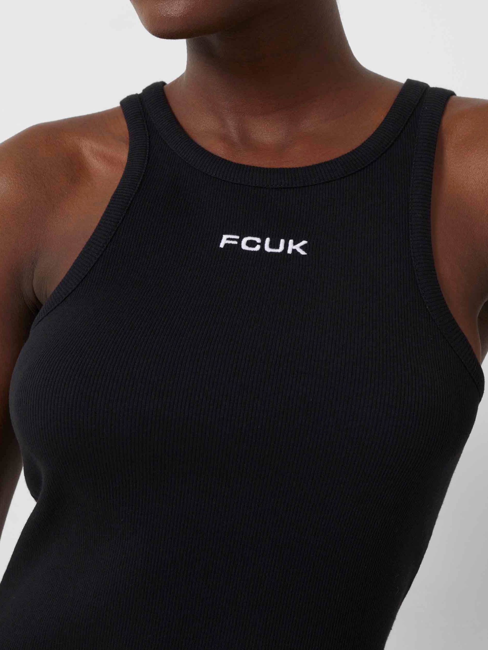 FCUK Ribbed Racer Midi Dress