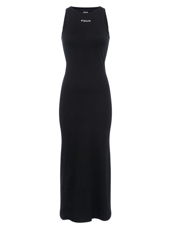 FCUK Ribbed Racer Midi Dress