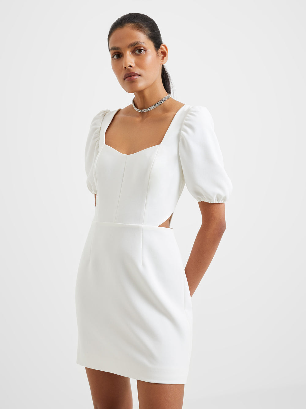 Whisper Ruth Sweetheart Neck Dress Summer White | French Connection US