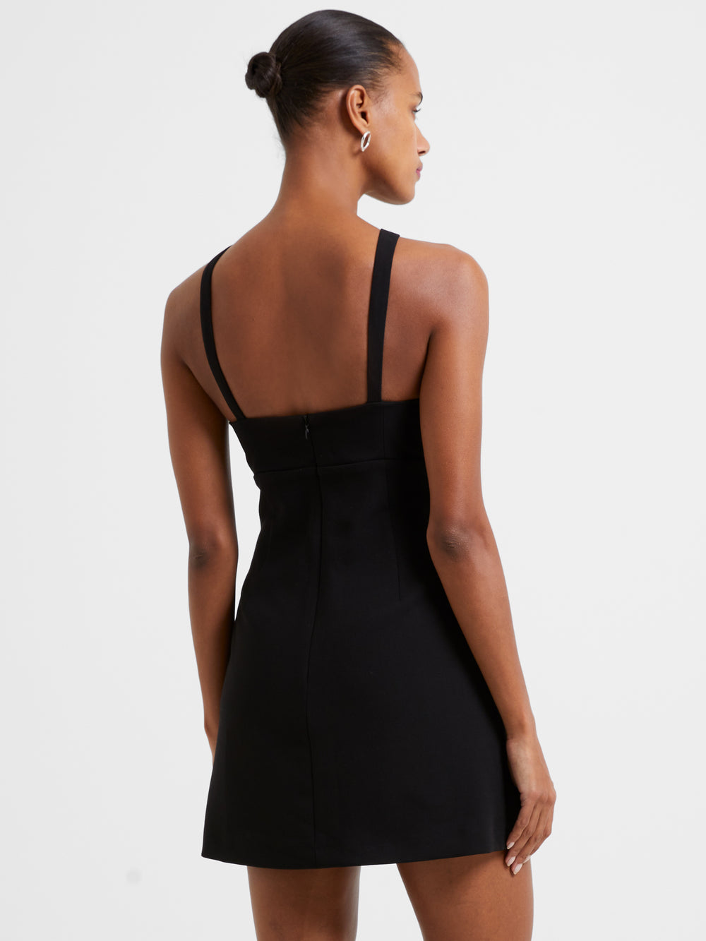 Whisper Ruth Crossover Neck Dres Black | French Connection US