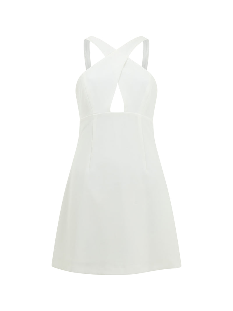 Whisper Ruth Crossover Neck Dress Summer White | French Connection US