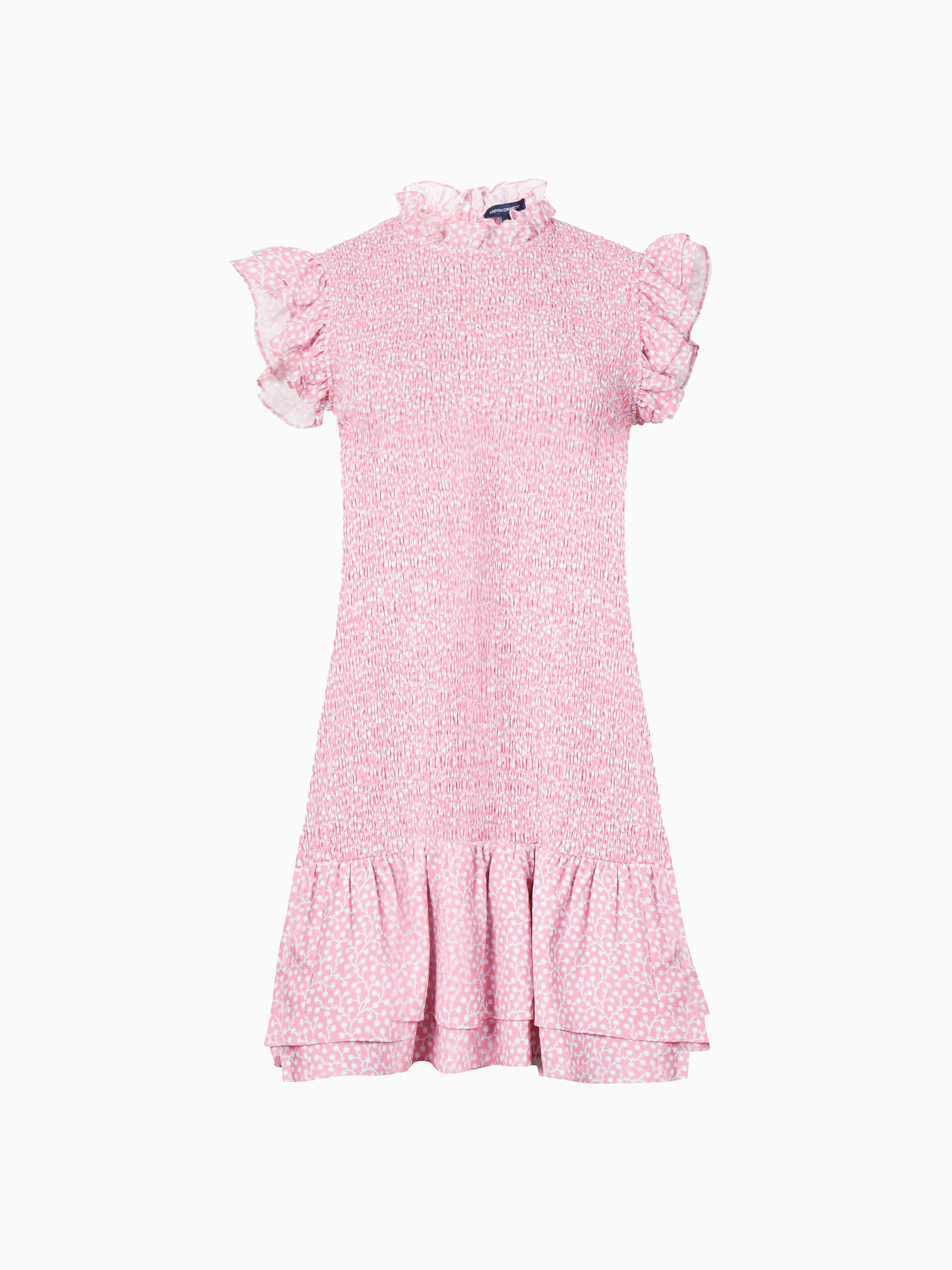 Elao Verona Crepe Smocked Dress Morning Glory French Connection US