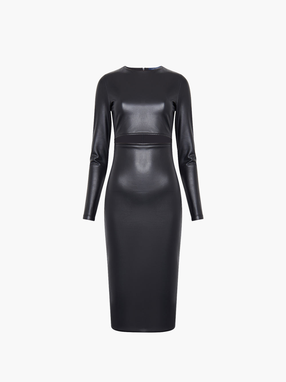 Trina Etta PU Cut Out Dress Black | French Connection US