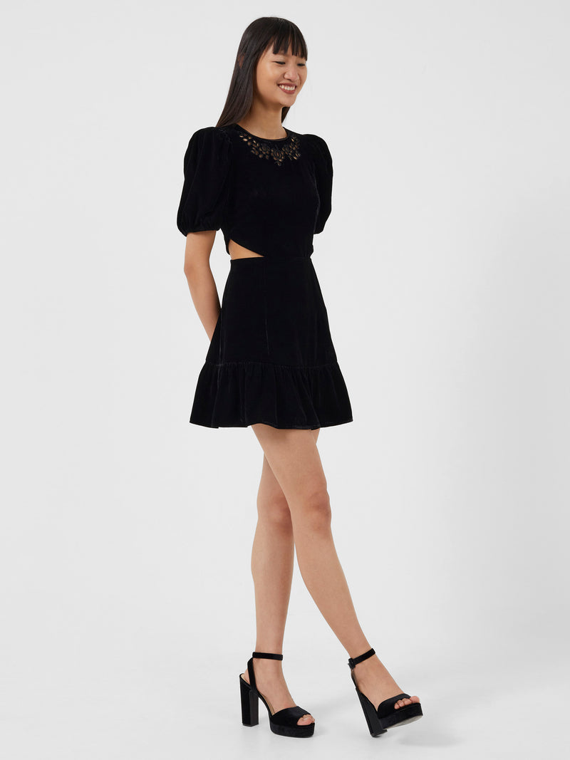 Black embroidery anglaise hot sale dress