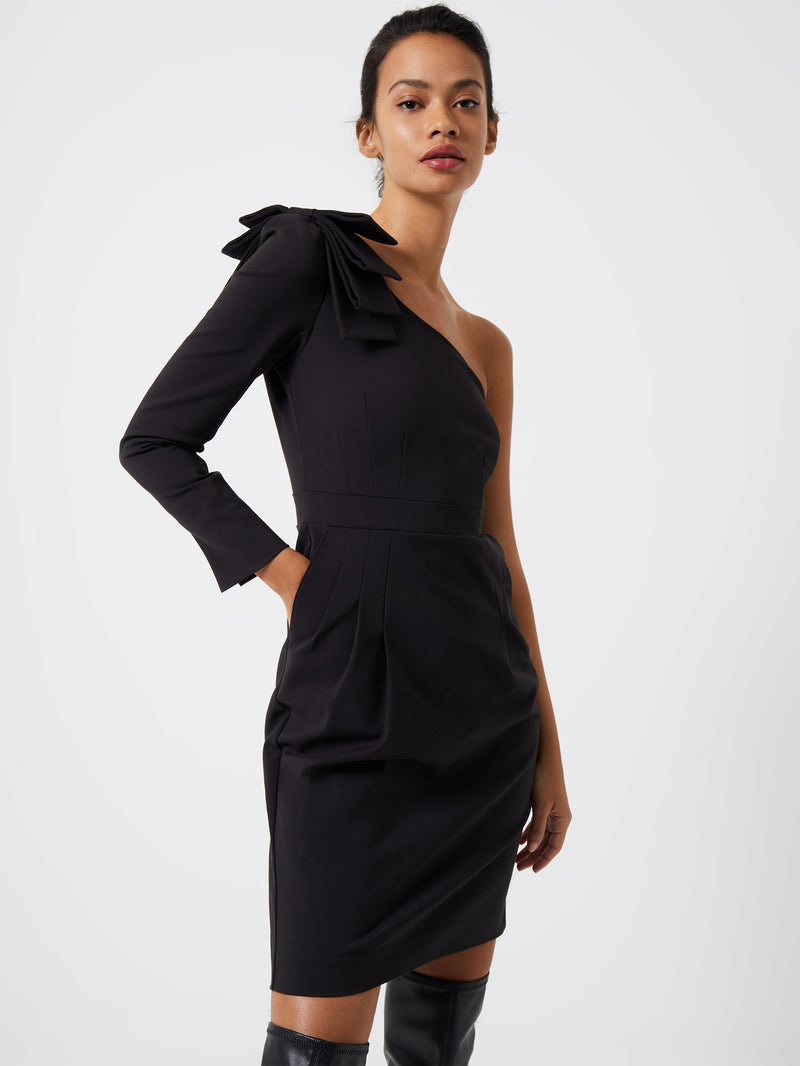 Lolo Stretch Asymmetric Dress Black | French Connection US