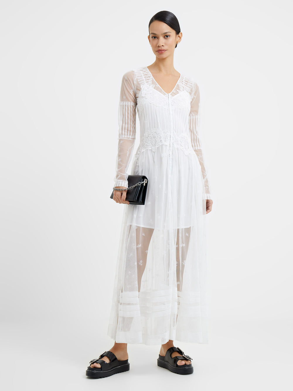 Cherise Lace Maxi Dress Summer White French Connection US