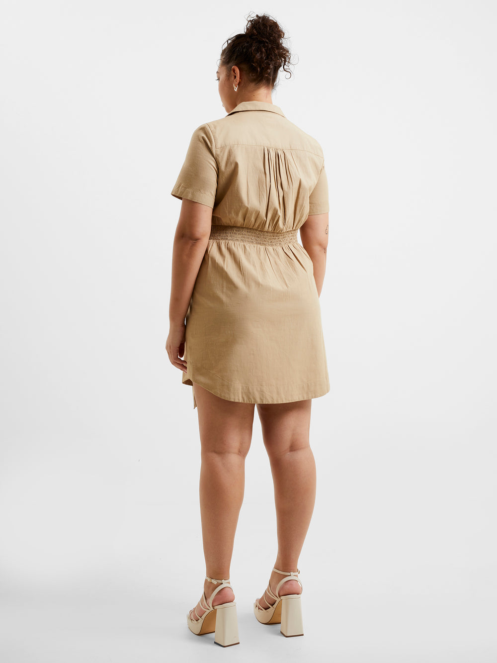 Alania Lyocell Blend Shirt Dress Incense | French Connection US