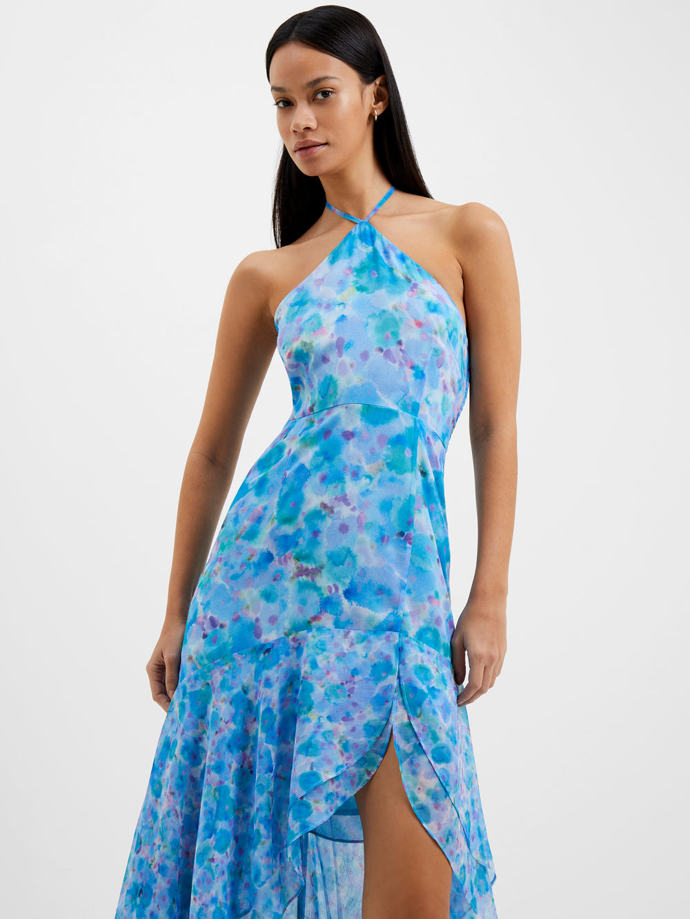 Gretha Hallie Recycled Crinkle Halter Dress Stillwater | French ...