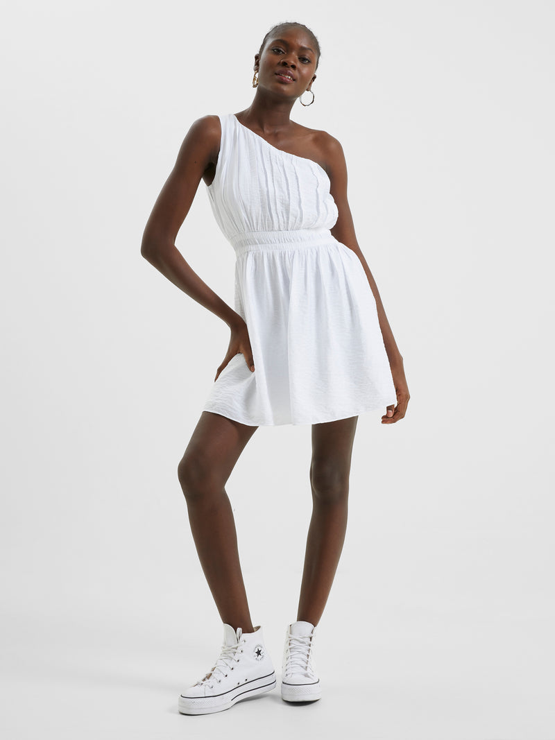 One shoulder mini white dress Clearance