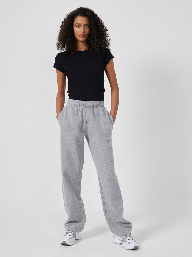 FCUK Relaxed Fit Sweatpants Grey Mel/ White
