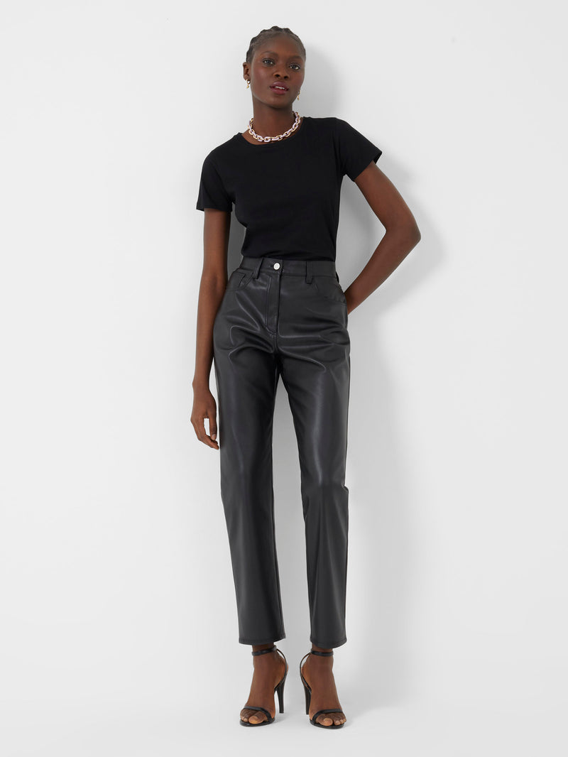 US | Rise Black Vegan High Etta French Connection Trousers