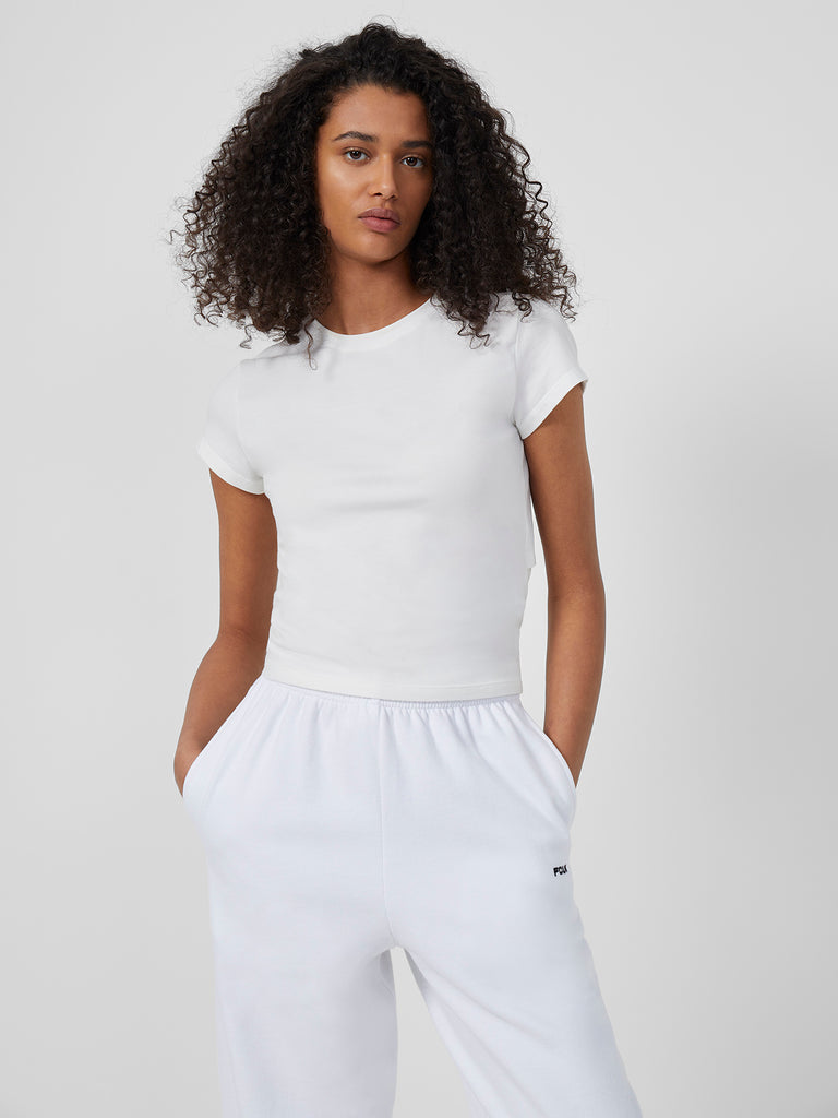 FCUK Tulip Eco Twist Back Top Summer White | French Connection US