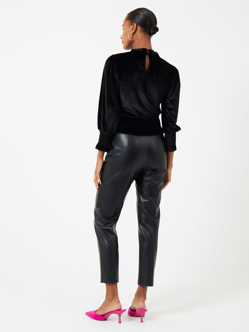 Sula Velvet Jersey Top Black | French Connection US