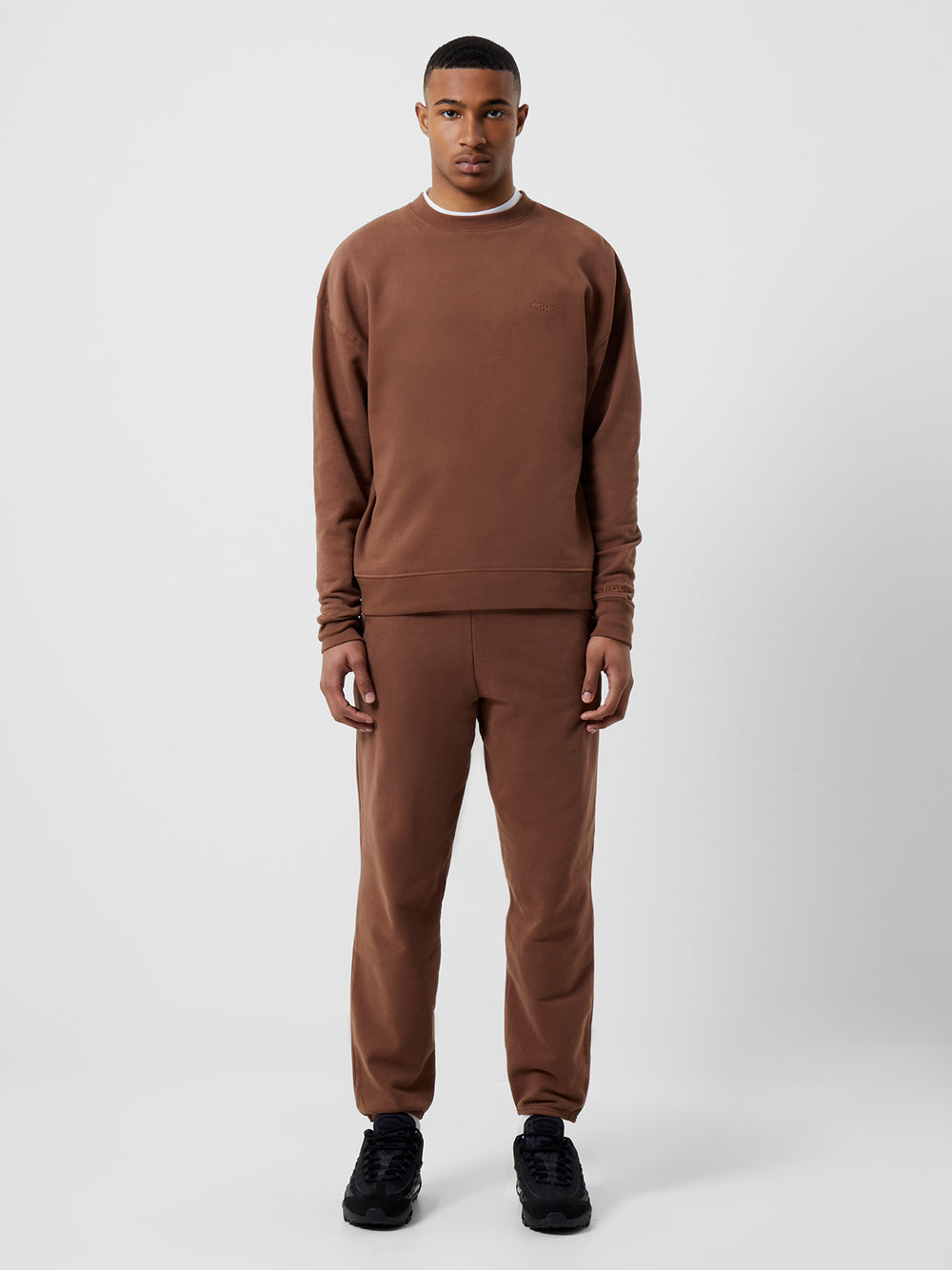 FCUK Sunday Sweat Crew Neck Cocoa Brown | French Connection US