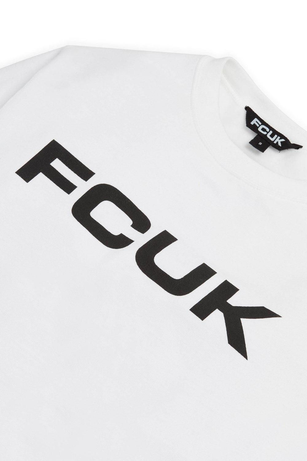 FCUK CREW NECK WHITE/BLACK | French Connection US