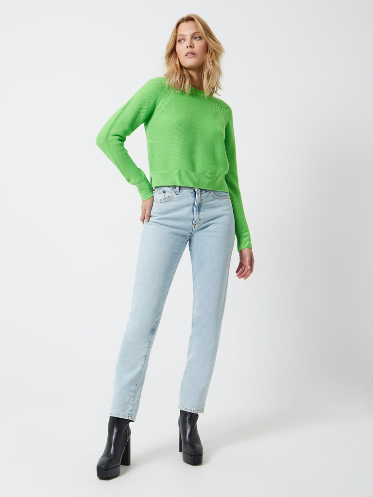 Mozart Crew Neck Sweater Green Flash | French Connection US