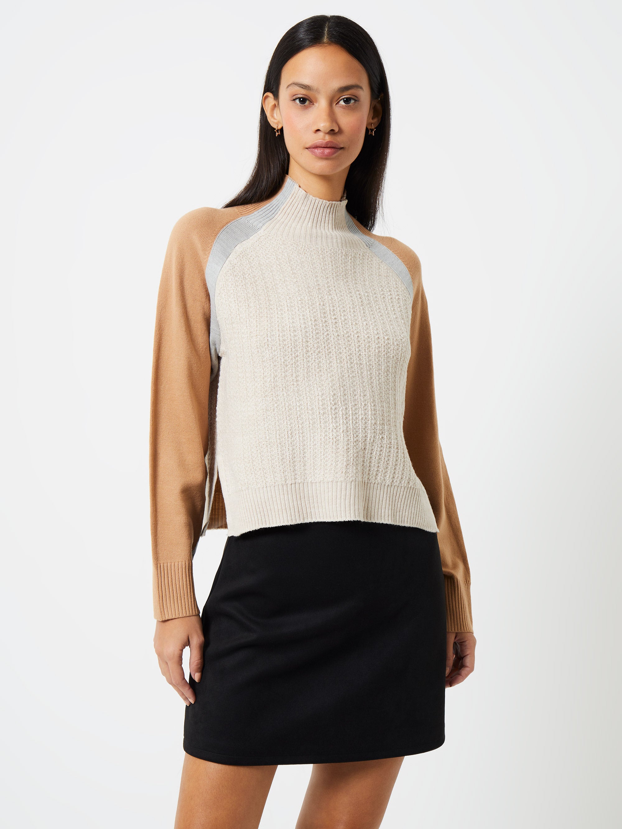 French connection viola knits clearance colorblock turtleneck