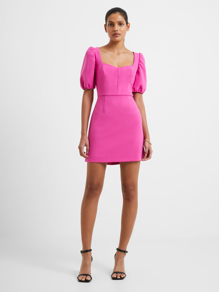 Berina Whisper Puff Sleeve Dress Wild Rosa | French Connection US