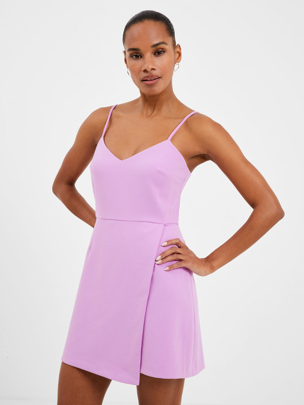 Club l london mini asymmetric cami strap mini dress in clearance white