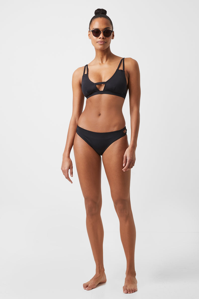 Recycled Cut Out Bikini Bottom Black | French Connection US